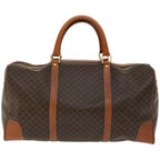 CELINE Macadam Canvas Boston Bag PVC Brown  66958