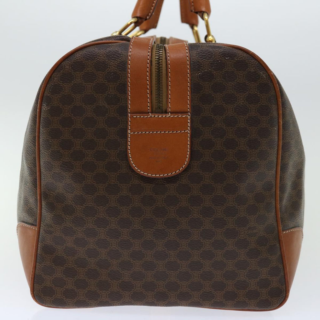 CELINE Macadam Canvas Boston Bag PVC Brown  66958