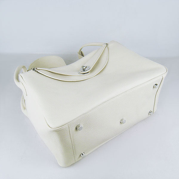 Hermes Lindy 34cm handbag 6208 beige Silver
