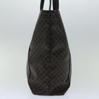 CELINE Macadam Canvas Tote Bag PVC Leather Black  67059