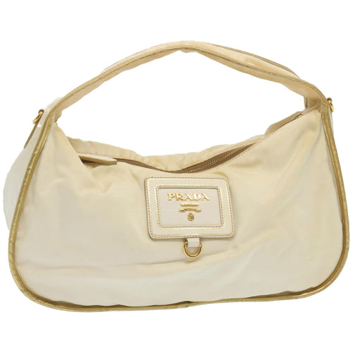 PRADA Hobo Shoulder Bag Nylon White  67064