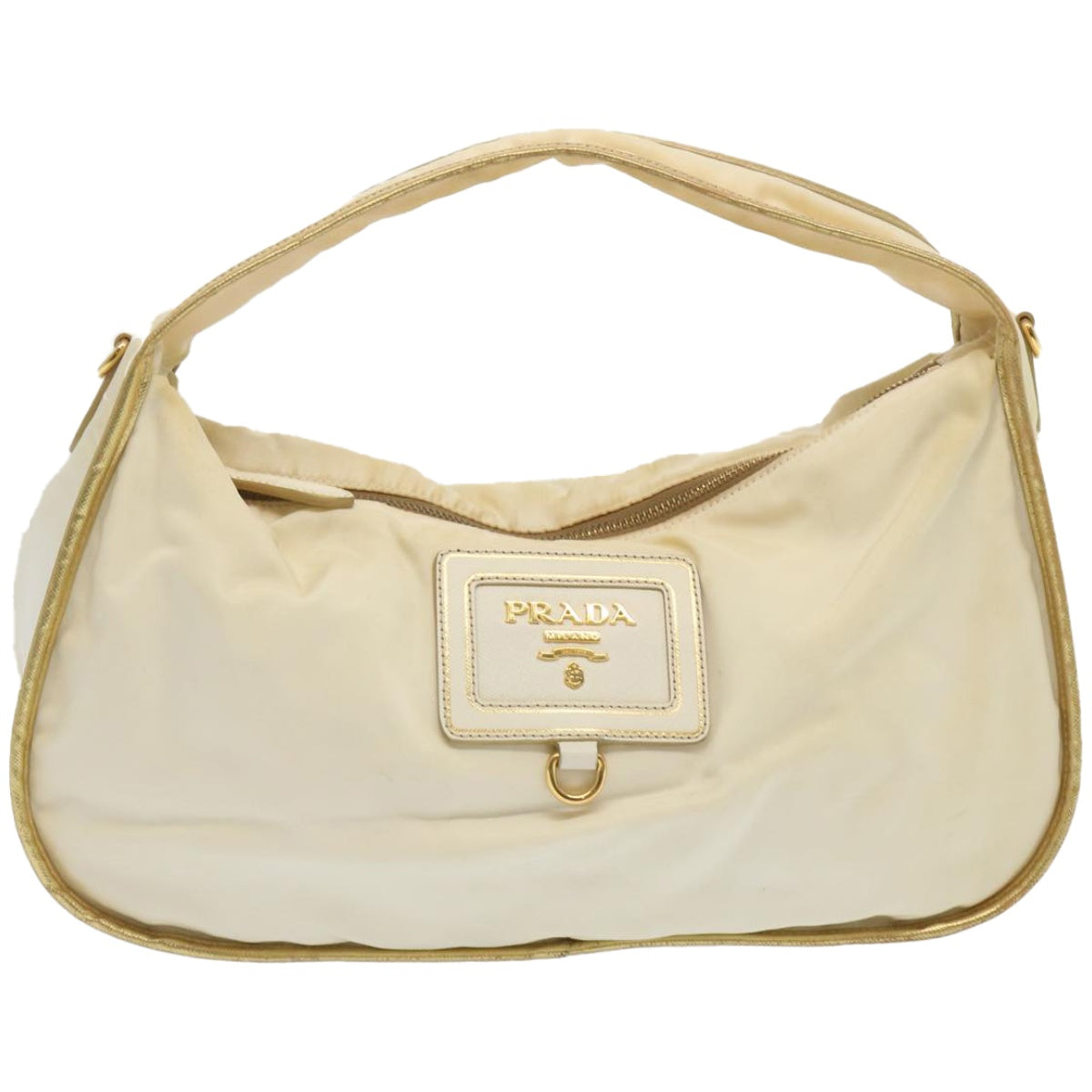 PRADA Hobo Shoulder Bag Nylon White  67064