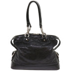 CELINE Hand Bag Leather Black  67072