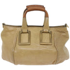 Chloe Etel Shoulder Bag Leather 2way Beige 67077