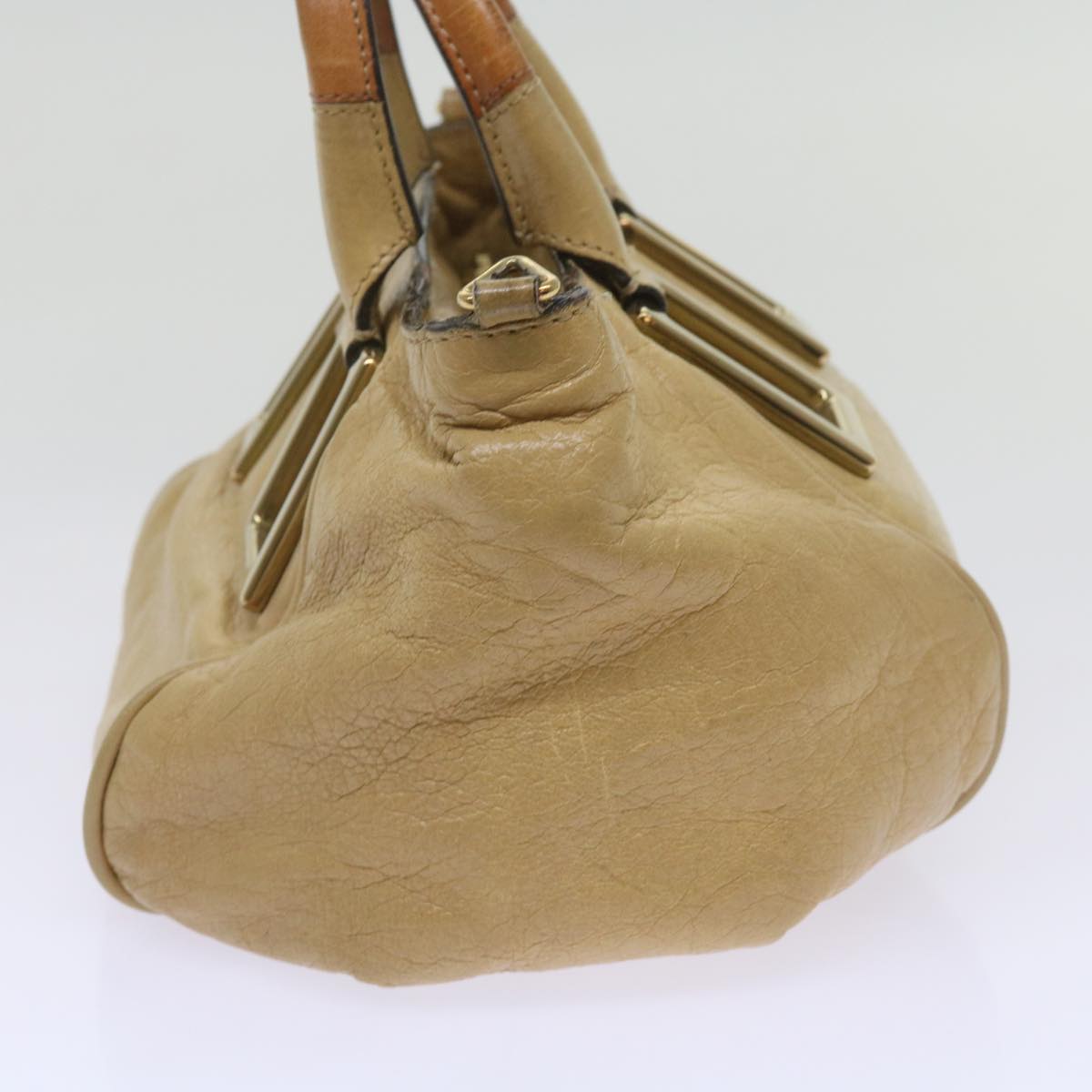 Chloe Etel Shoulder Bag Leather 2way Beige 67077