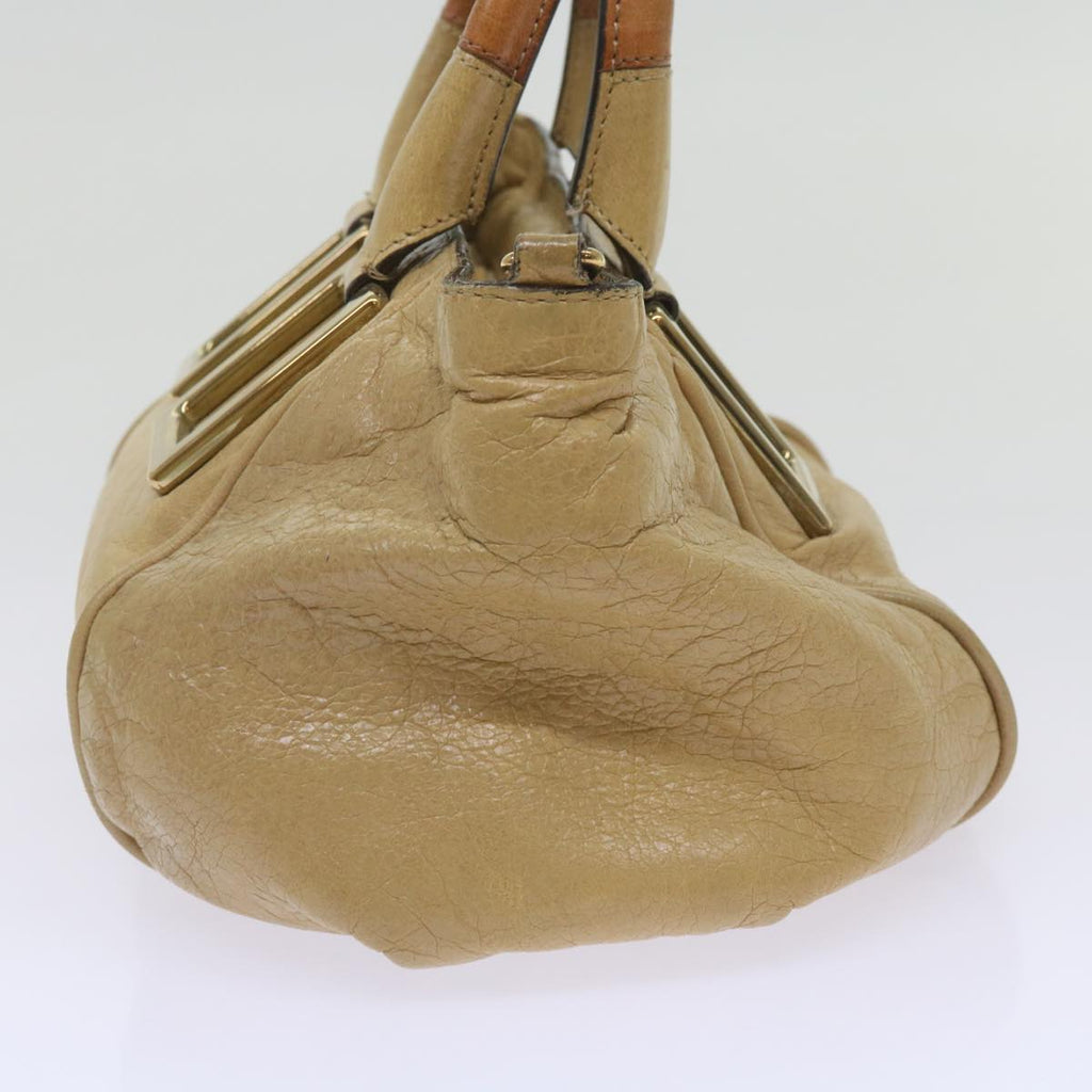 Chloe Etel Shoulder Bag Leather 2way Beige 67077