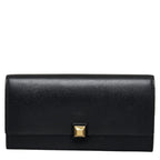 Fendi Long Wallet 8M0251 Black Leather Lady Fendi