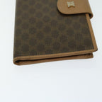 CELINE Macadam Canvas Wallet PVC Leather Brown  67107