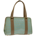 FENDI Zucchino Canvas Hand Bag Enamel Light Blue67120