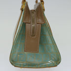 FENDI Zucchino Canvas Hand Bag Enamel Light Blue67120