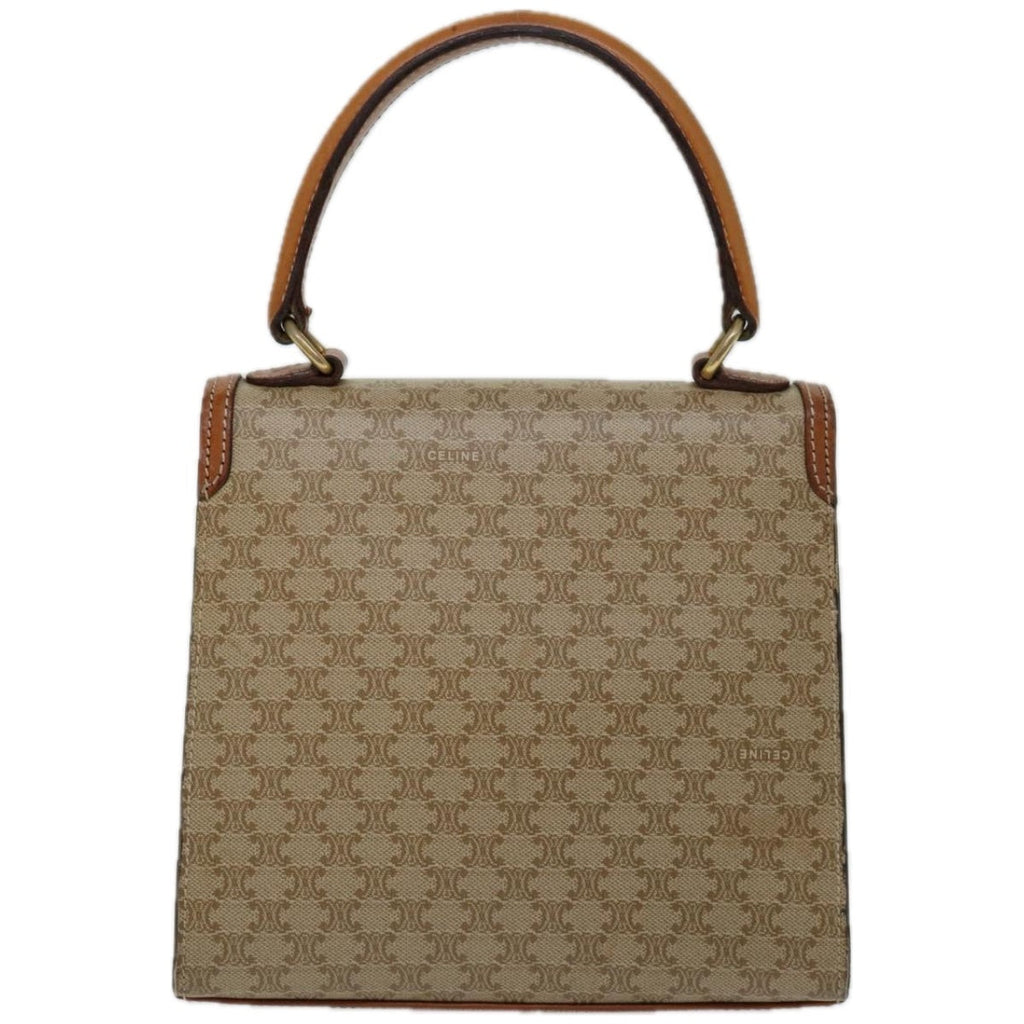 CELINE Macadam Canvas Hand Bag Beige  67122