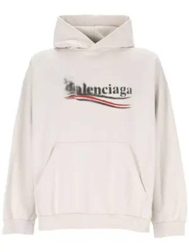 Balenciaga Political Stencil Medium Fit Hoodie White