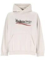 Balenciaga Political Stencil Medium Fit Hoodie White