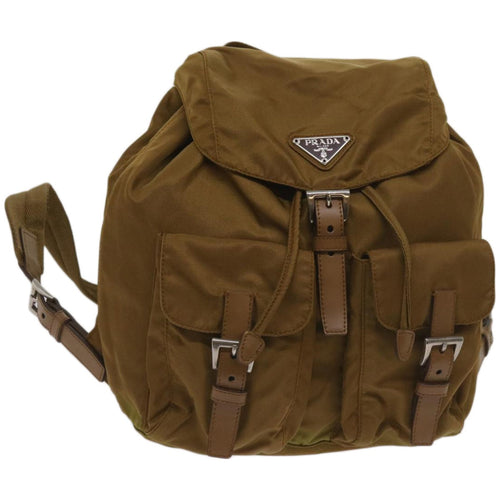 PRADA Backpack Nylon Brown  67151