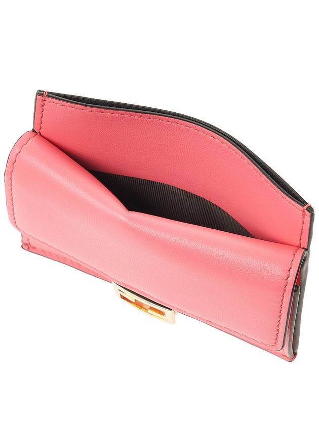 Fendi FF Baguette Flap Card Wallet Rosa