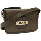 CELINE Macadam Canvas Shoulder Bag Brown  67180