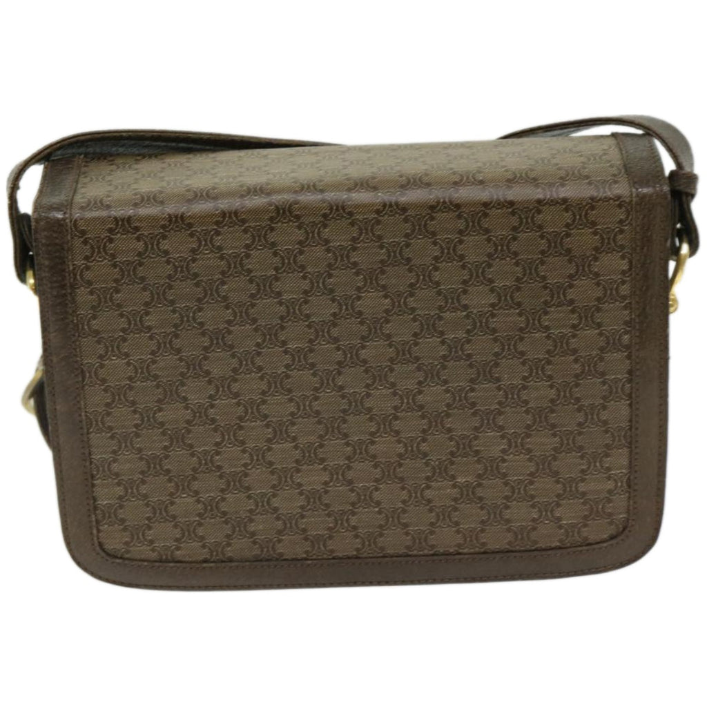 CELINE Macadam Canvas Shoulder Bag Brown  67180