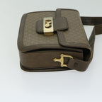 CELINE Macadam Canvas Shoulder Bag Brown  67180