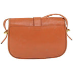 CELINE Shoulder Bag Leather Orange  67182