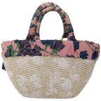 PRADA Hand Bag Straw White Pink  67207