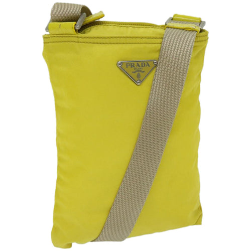 PRADA Shoulder Bag Nylon Yellow  67212
