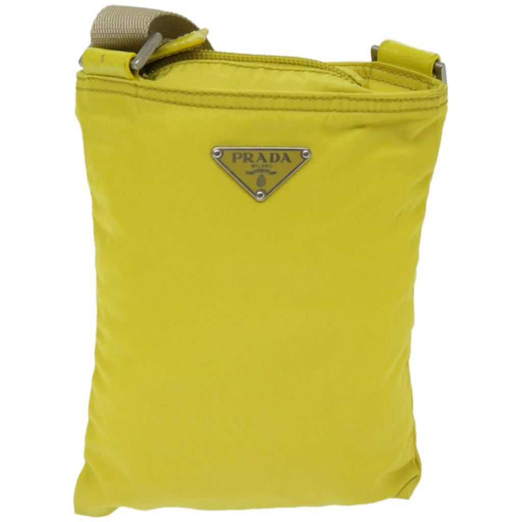 PRADA Shoulder Bag Nylon Yellow  67212