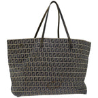 FENDI Zucchino Canvas Tote Bag Navy 4276 26764 01867226