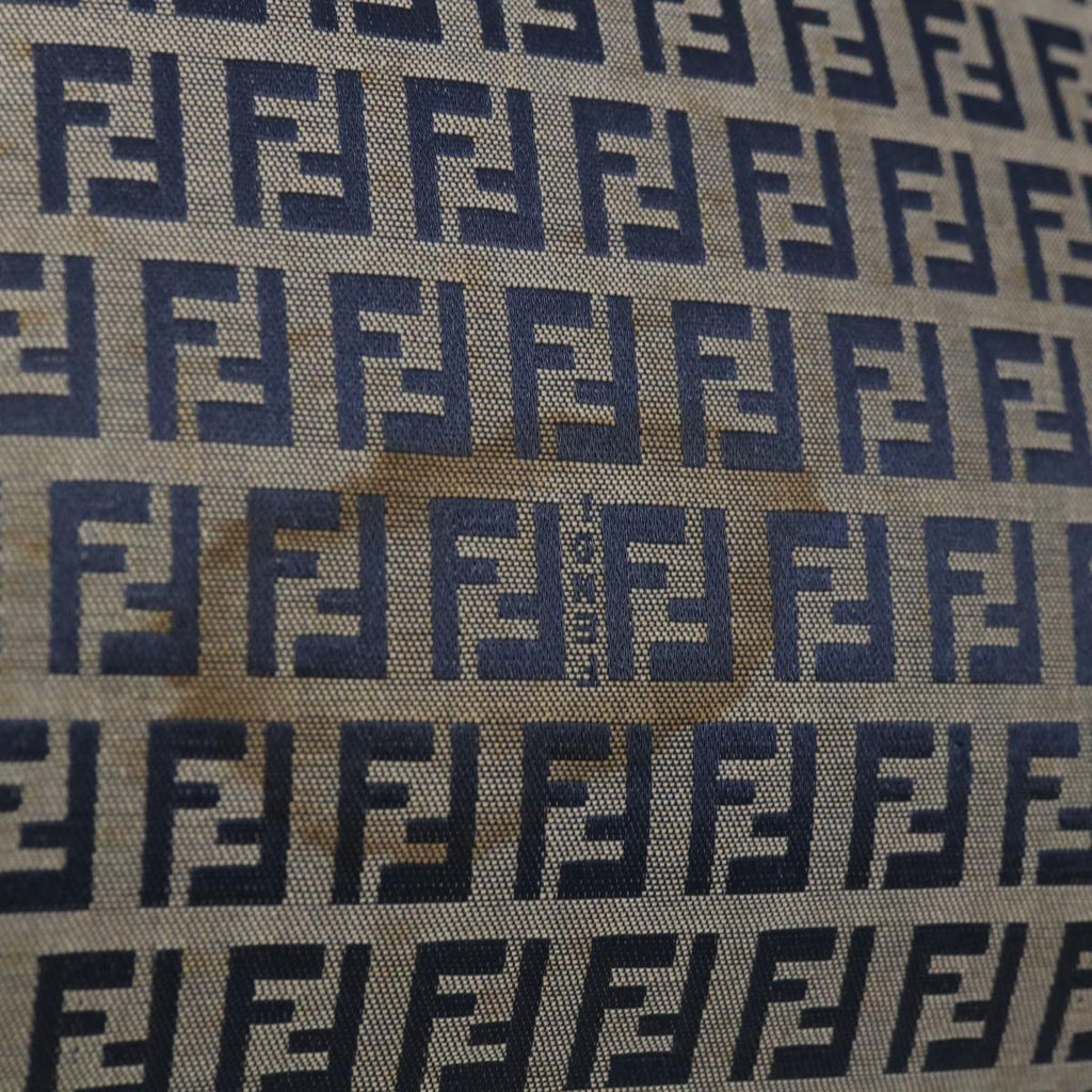 FENDI Zucchino Canvas Tote Bag Navy 4276 26764 01867226