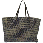FENDI Zucchino Canvas Tote Bag Navy 4276 26764 01867226