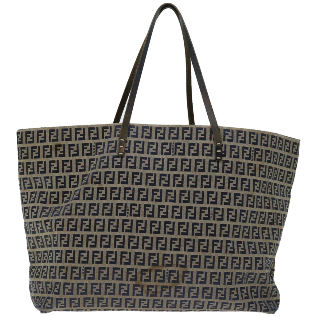 FENDI Zucchino Canvas Tote Bag Navy 4276 26764 01867226