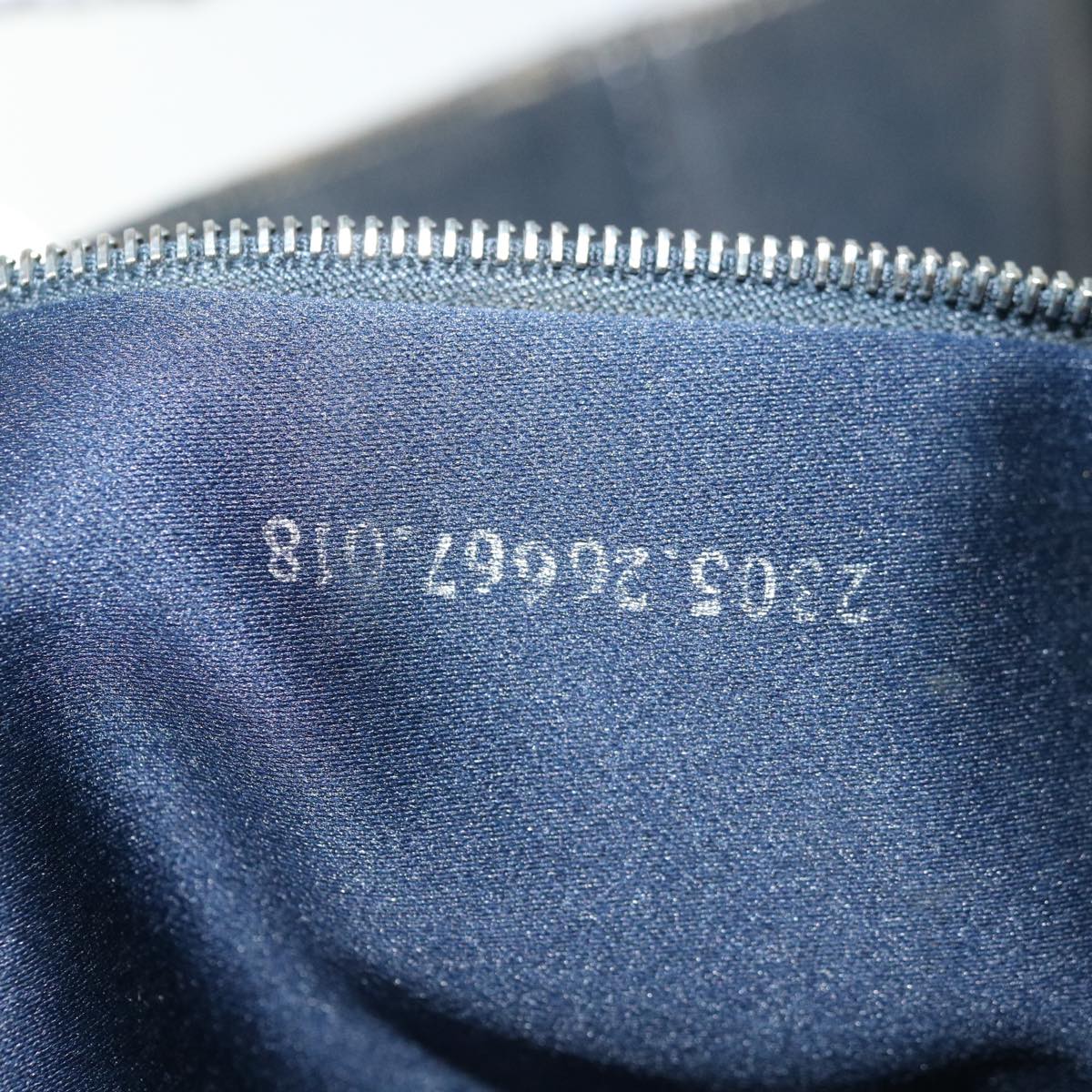 FENDI Zucchino Canvas Tote Bag Navy 4276 26764 01867226