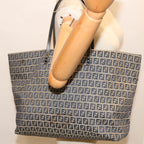 FENDI Zucchino Canvas Tote Bag Navy 4276 26764 01867226