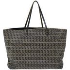 FENDI Zucchino Canvas Tote Bag Navy 4276 26764 01867226