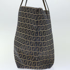 FENDI Zucchino Canvas Tote Bag Navy 4276 26764 01867226