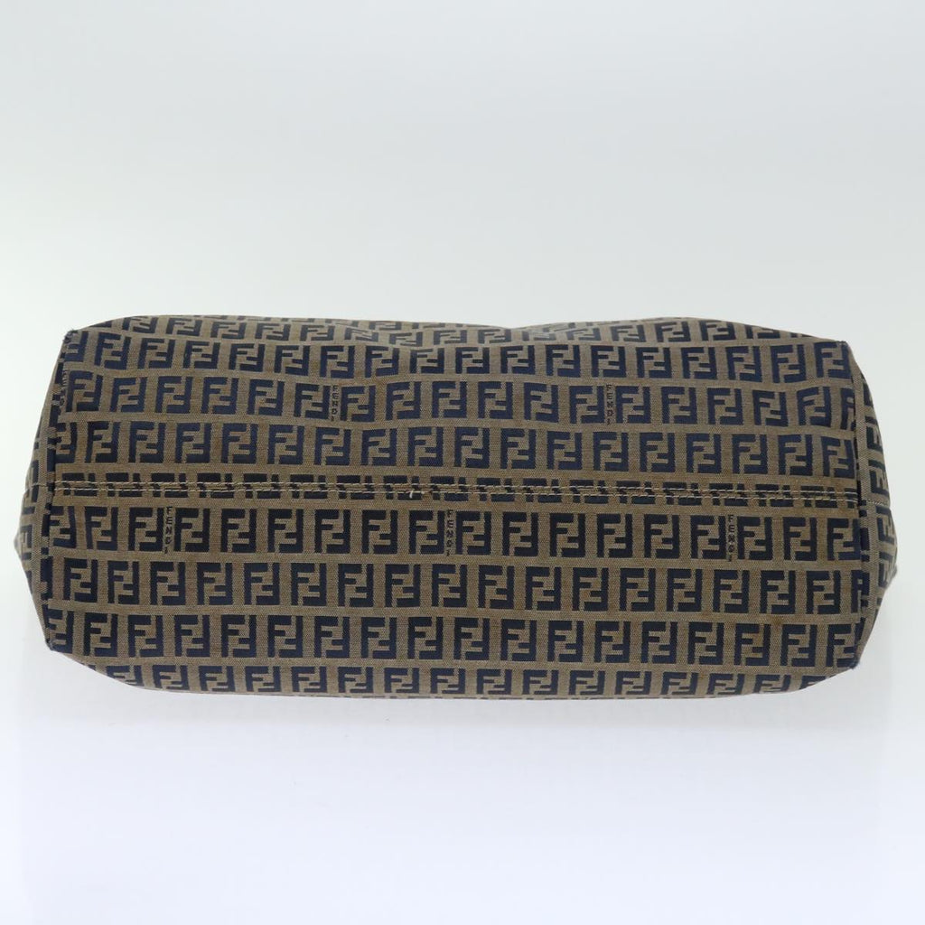 FENDI Zucchino Canvas Tote Bag Navy 4276 26764 01867226
