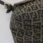 FENDI Zucchino Canvas Mamma Baguette Shoulder Bag Navy67267