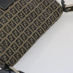 FENDI Zucchino Canvas Mamma Baguette Shoulder Bag Navy67267