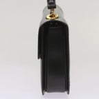 CELINE Shoulder Bag Leather Black  67274