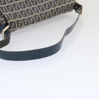 FENDI Zucchino Canvas Mamma Baguette Shoulder Bag Navy67319
