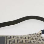 FENDI Zucchino Canvas Mamma Baguette Shoulder Bag Navy67319