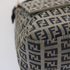 FENDI Zucchino Canvas Mamma Baguette Shoulder Bag Navy67319