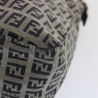 FENDI Zucchino Canvas Mamma Baguette Shoulder Bag Navy67319