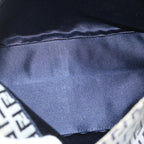 FENDI Zucchino Canvas Mamma Baguette Shoulder Bag Navy67319