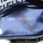 FENDI Zucchino Canvas Mamma Baguette Shoulder Bag Navy67319
