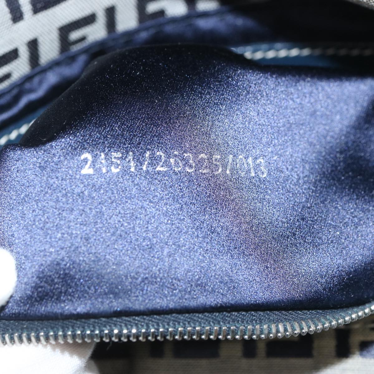 FENDI Zucchino Canvas Mamma Baguette Shoulder Bag Navy67319
