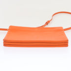 CELINE Trio Small Shoulder Bag Leather Orange  67320