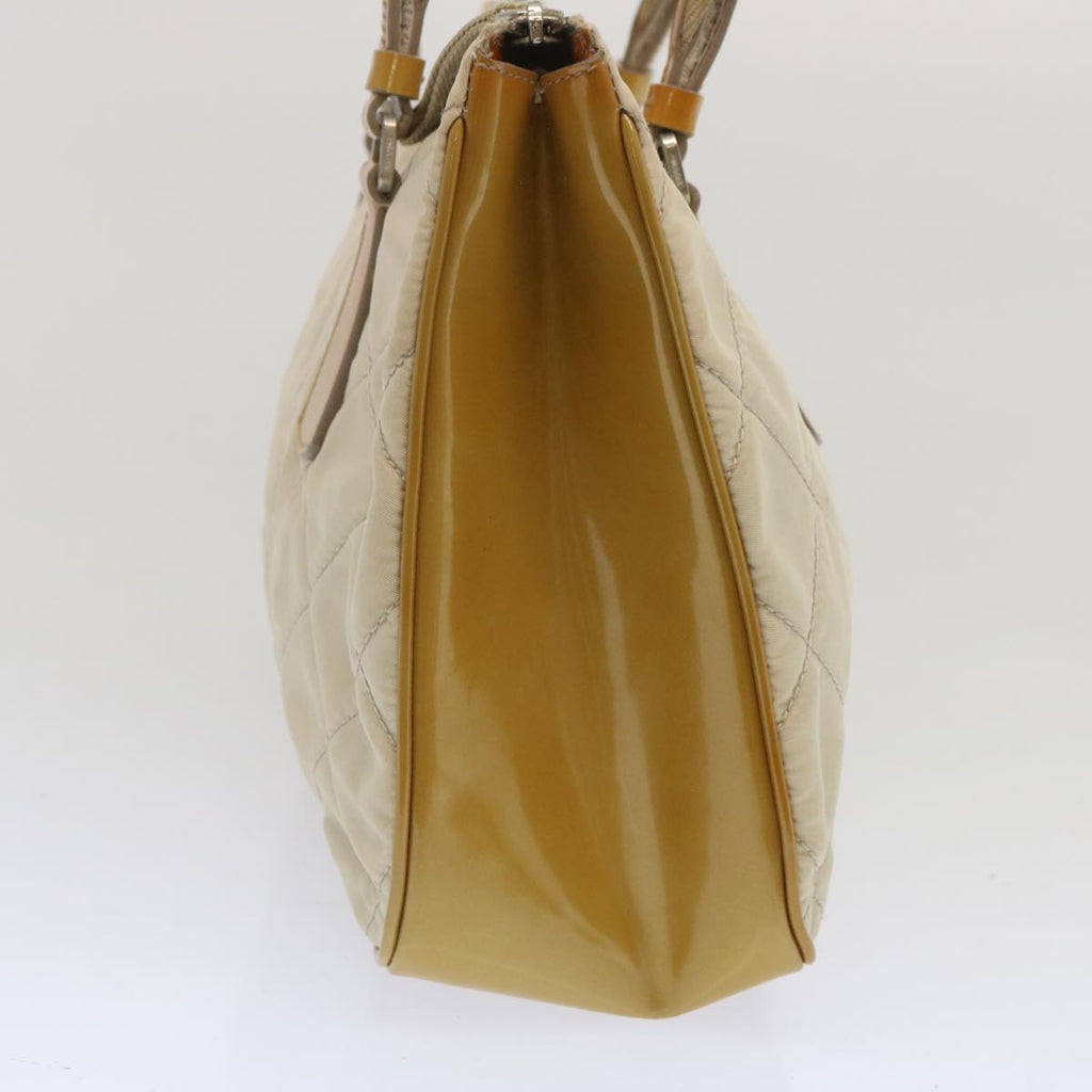 PRADA Hand Bag Nylon Cream 67324