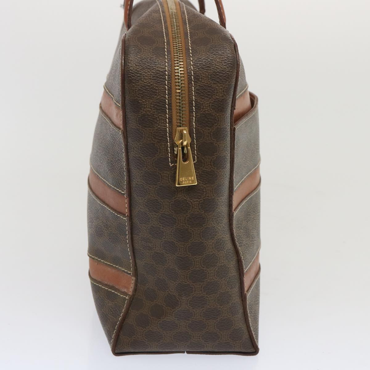 CELINE Macadam Canvas Hand Bag PVC Brown  67332