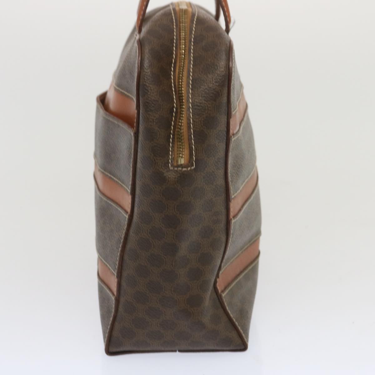 CELINE Macadam Canvas Hand Bag PVC Brown  67332