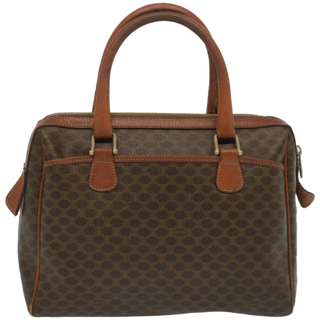 CELINE Macadam Canvas Hand Bag PVC Brown  67335